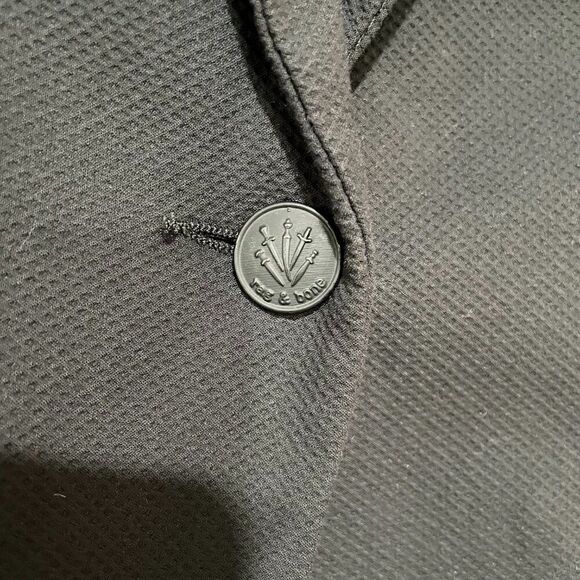 rag & bone Edgy Black Mesh Back Blazer Statement Structured Modern Power Suiting - Picture 3 of 15